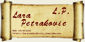 Lara Petraković vizit kartica